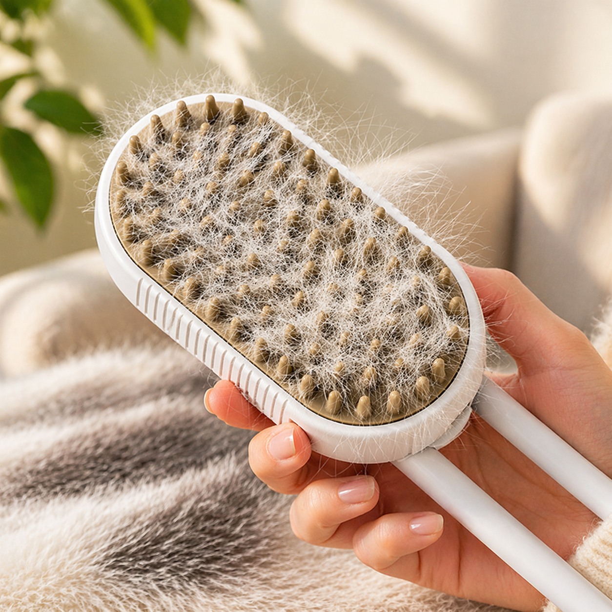 3-in-1 Steam Pet Grooming Brush | Cat & Dog Hair Remover