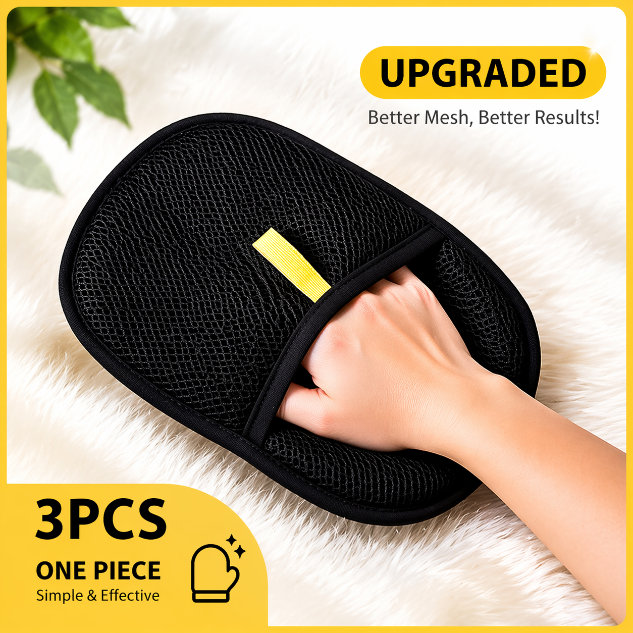 Pet Hair Remover Mitt Pet Hair Remover Gloves Deshedding Brush Glove For Dog Cat Rabbit With Long Short Curly Hair