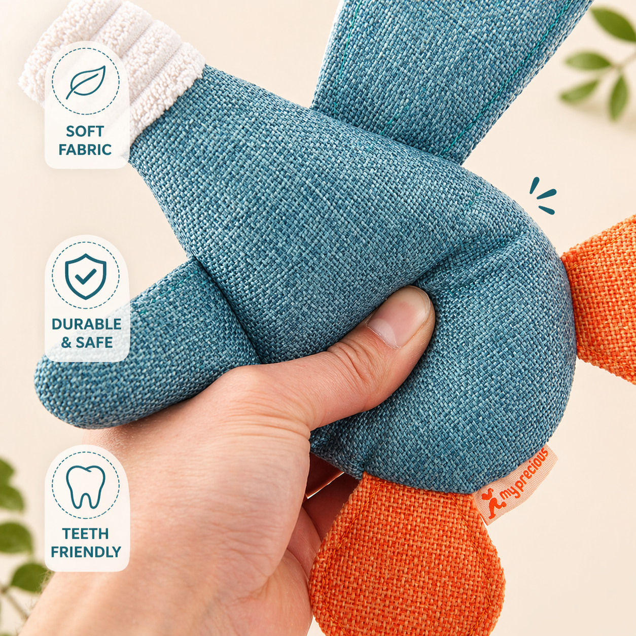Interactive Squeaky Dog Toy – Plush Puzzle for Mental Stimulation