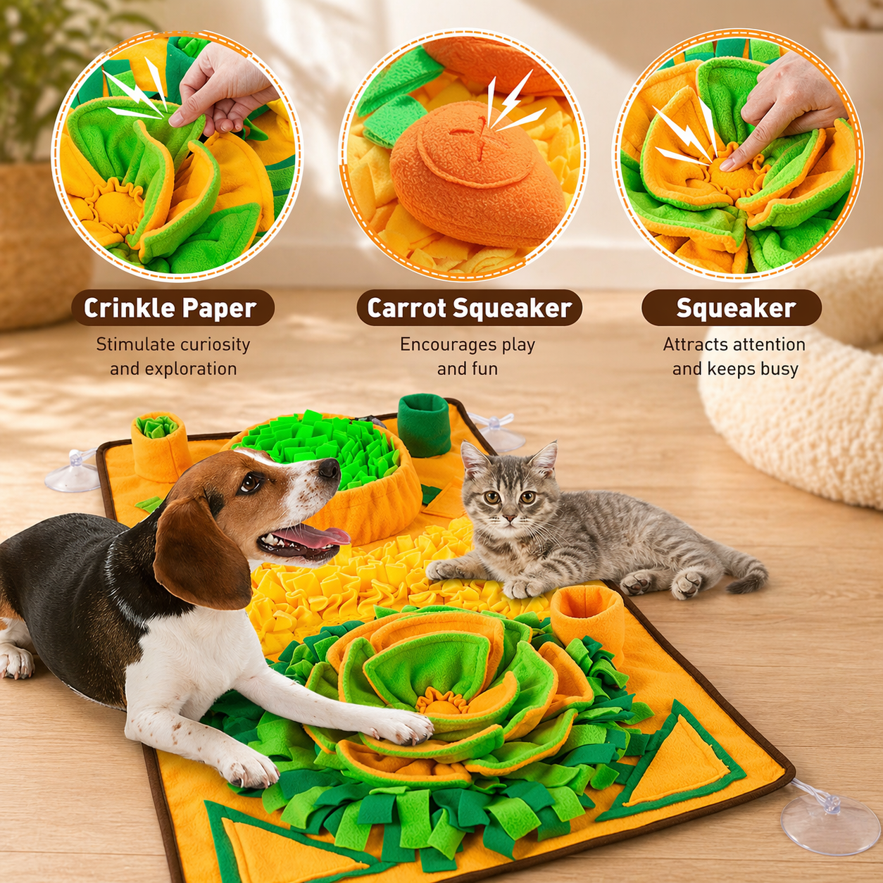 Snuffle Mat – Interactive Slow Feeder & Enrichment Toy