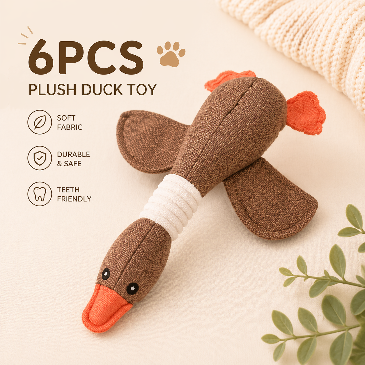Interactive Squeaky Dog Toy – Plush Puzzle for Mental Stimulation
