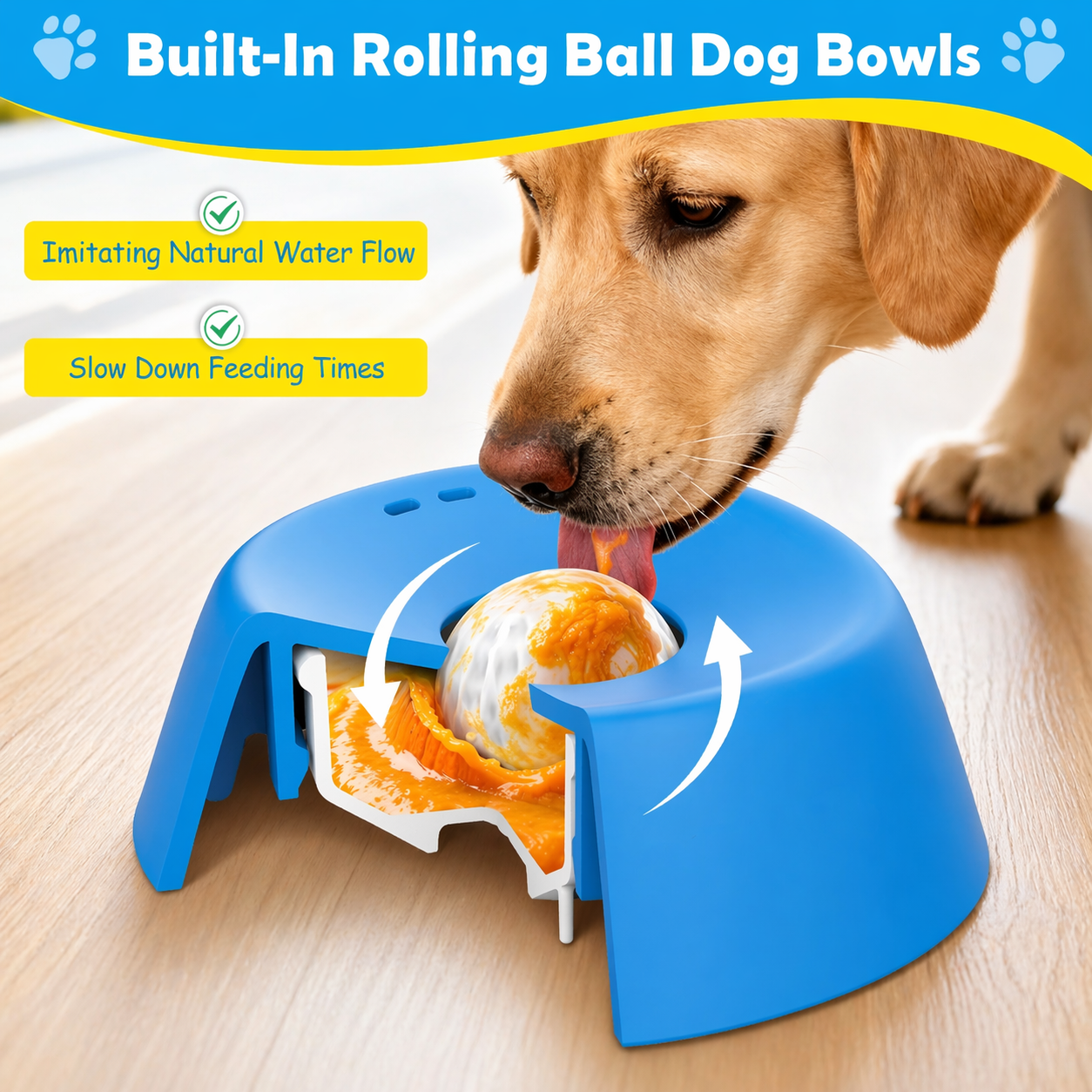Premium Slow Feeder Dog Bowl – Anti-Choking & Non-Slip