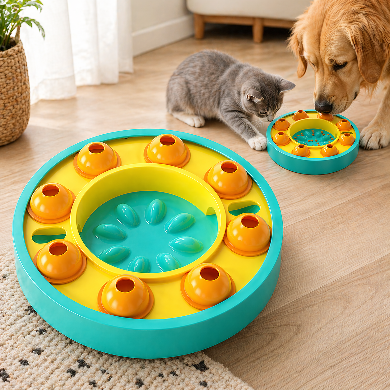 Interactive Slow Feeder Puzzle – Smart Feeding Toy for Dogs & Cats