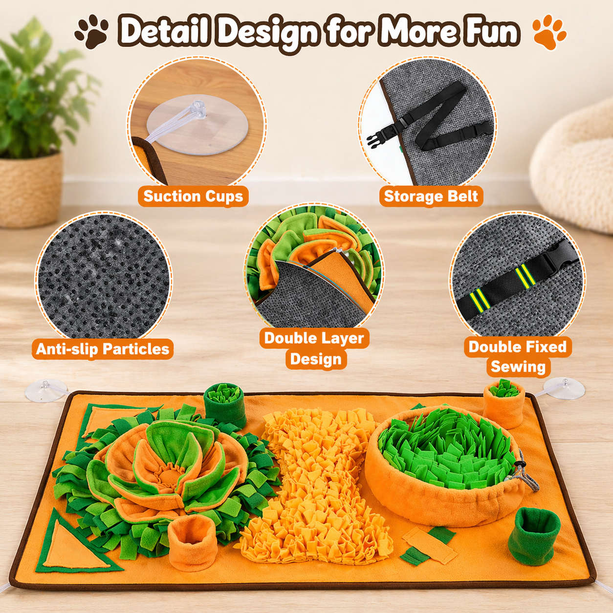 Snuffle Mat – Interactive Slow Feeder & Enrichment Toy