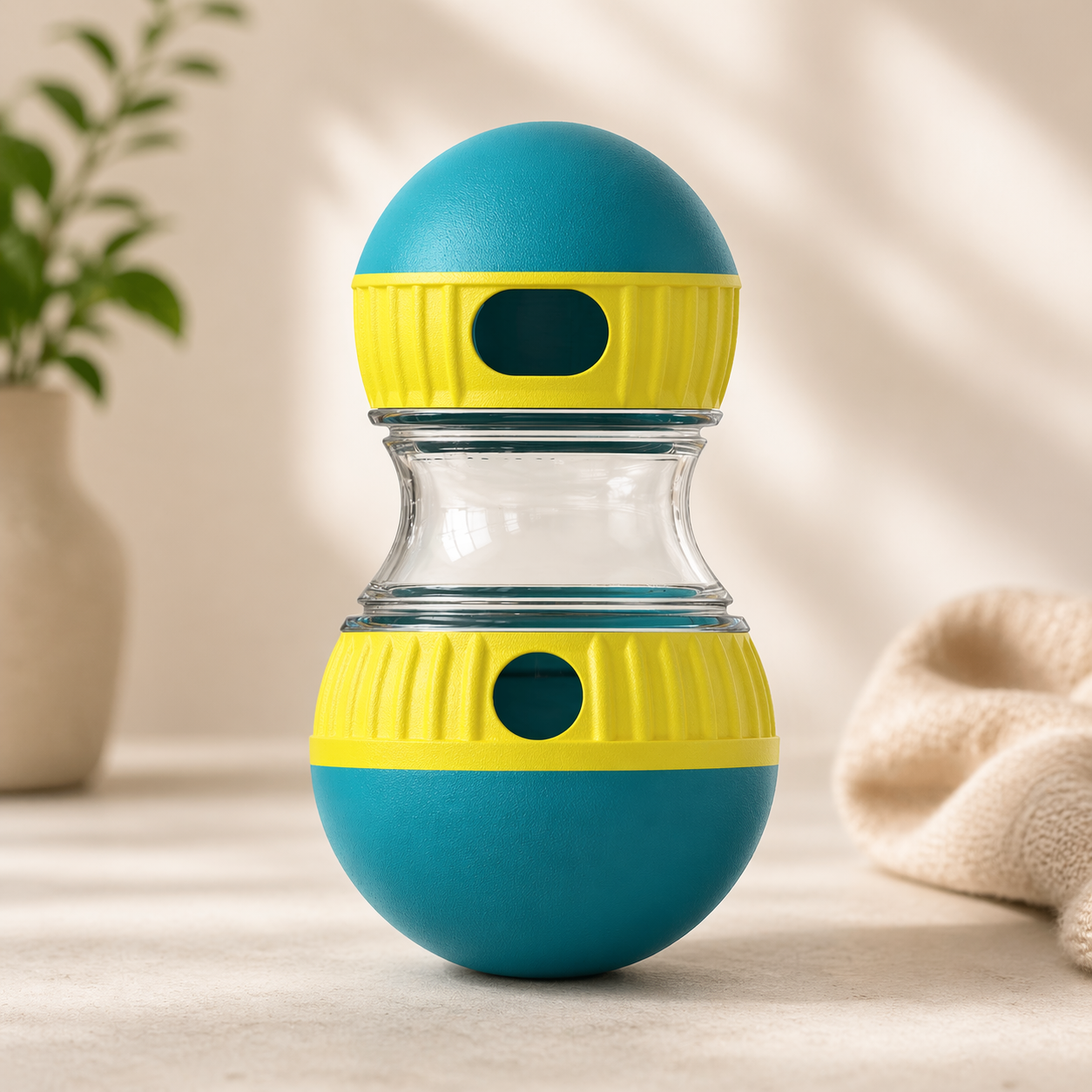 Balle distributrice de friandises intelligente pour chien – Jouet interactif et gamelle anti-glouton
