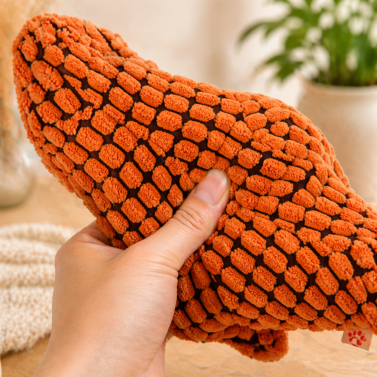 Durable Squeaky Dinosaur Dog Toy – Plush & Tough