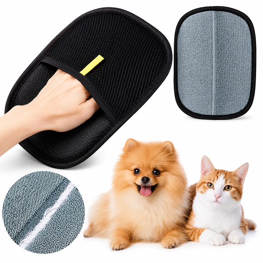 Gant dépilatoire pour animaux de compagnie Gant de brossage pour le toilettage des chiens, chats et lapins à poils longs, courts ou bouclés