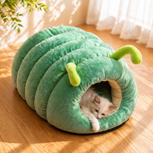 Lit douillet en peluche pour chat