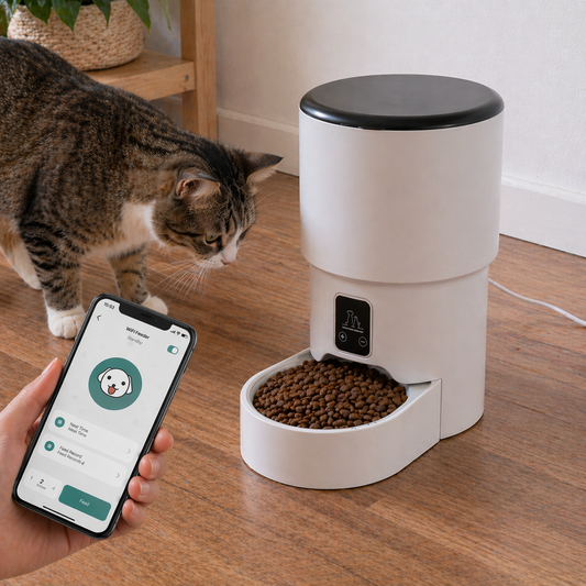 Distributeur automatique intelligent pour animaux de compagnie – Contrôlé par application, automatique et programmable