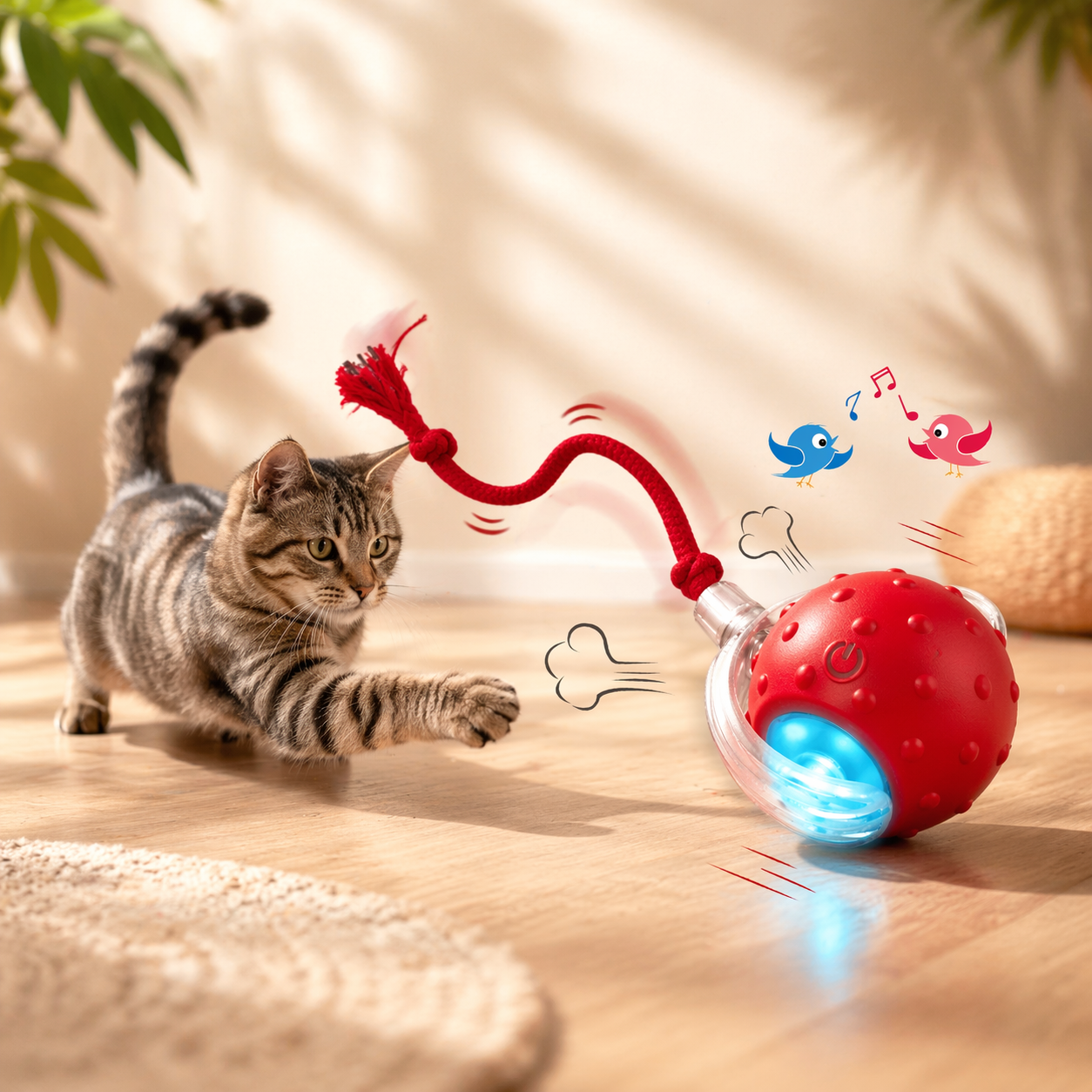 Balle roulante interactive