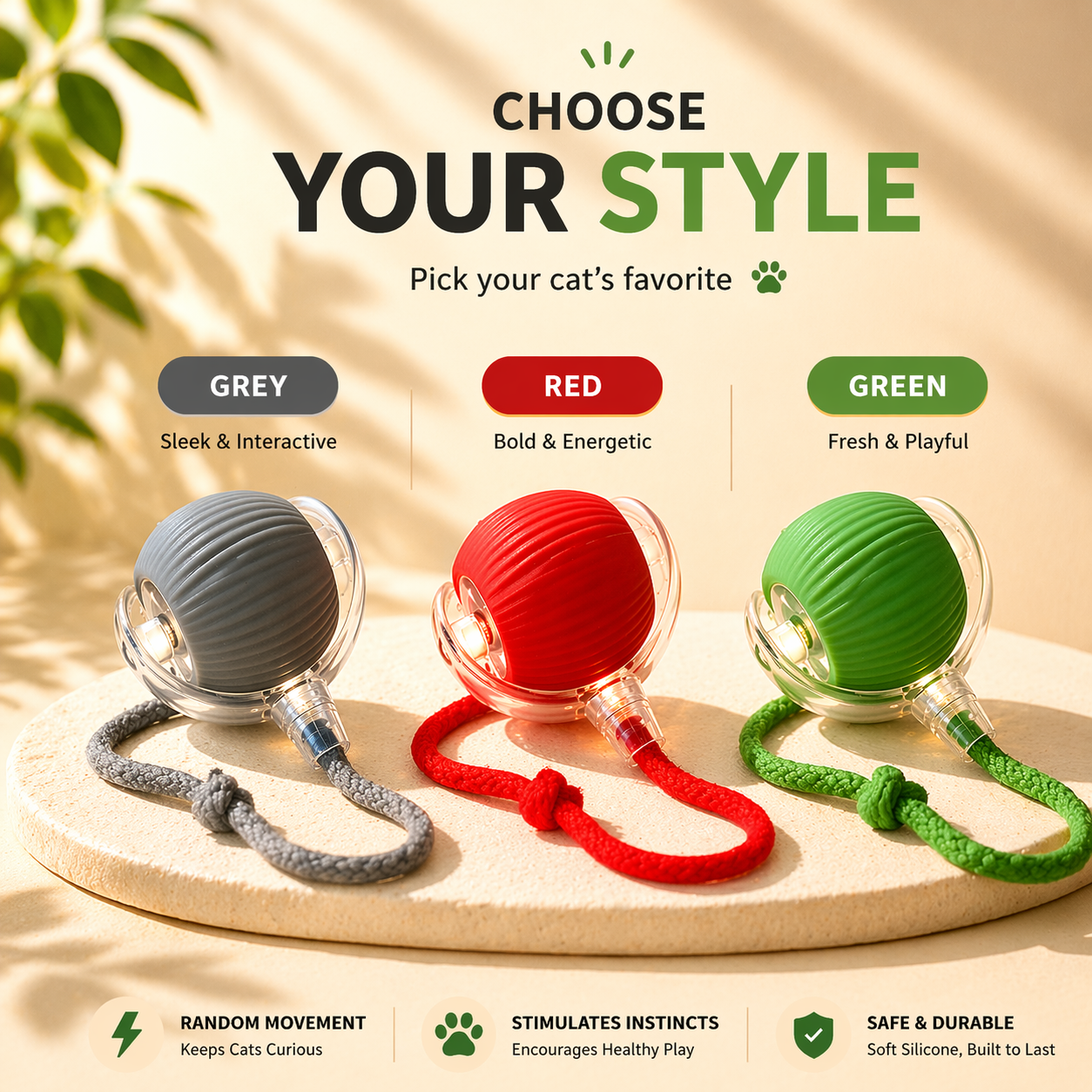 Balle roulante interactive